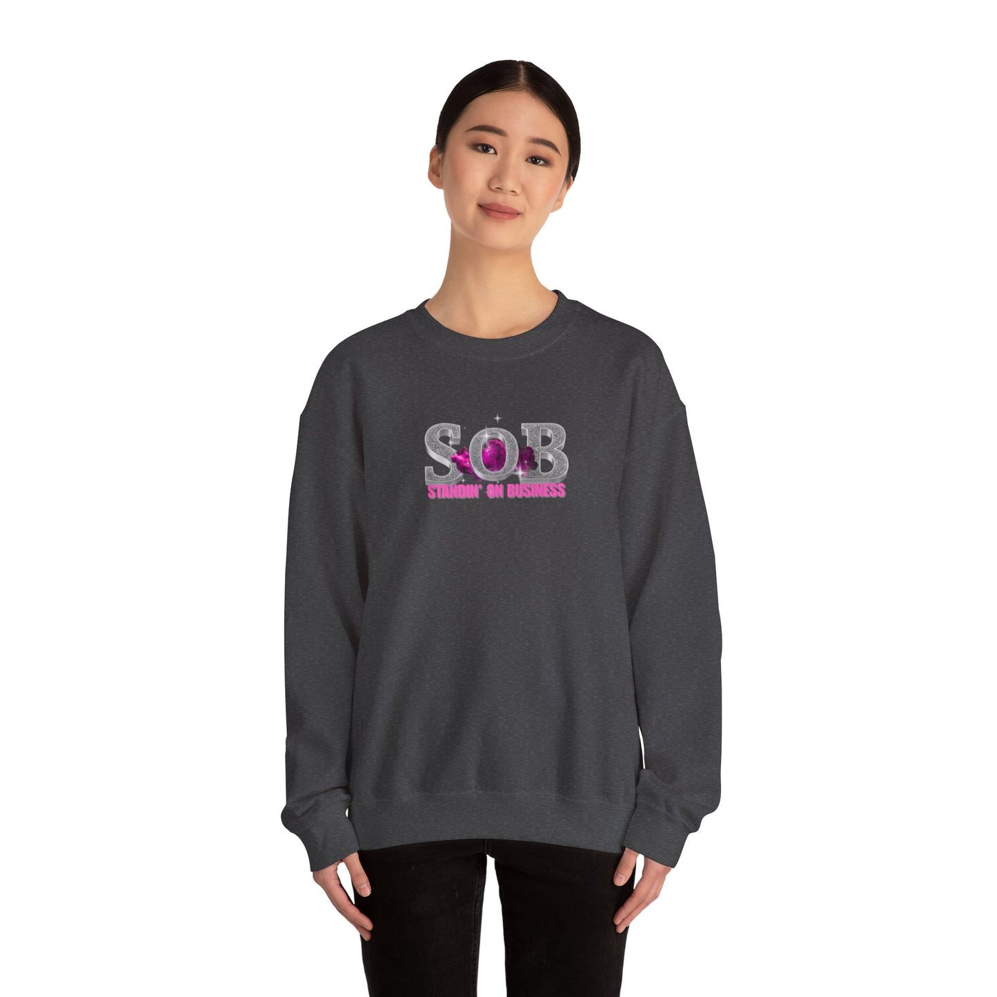 PINK SOB PRESS ON SWEATER