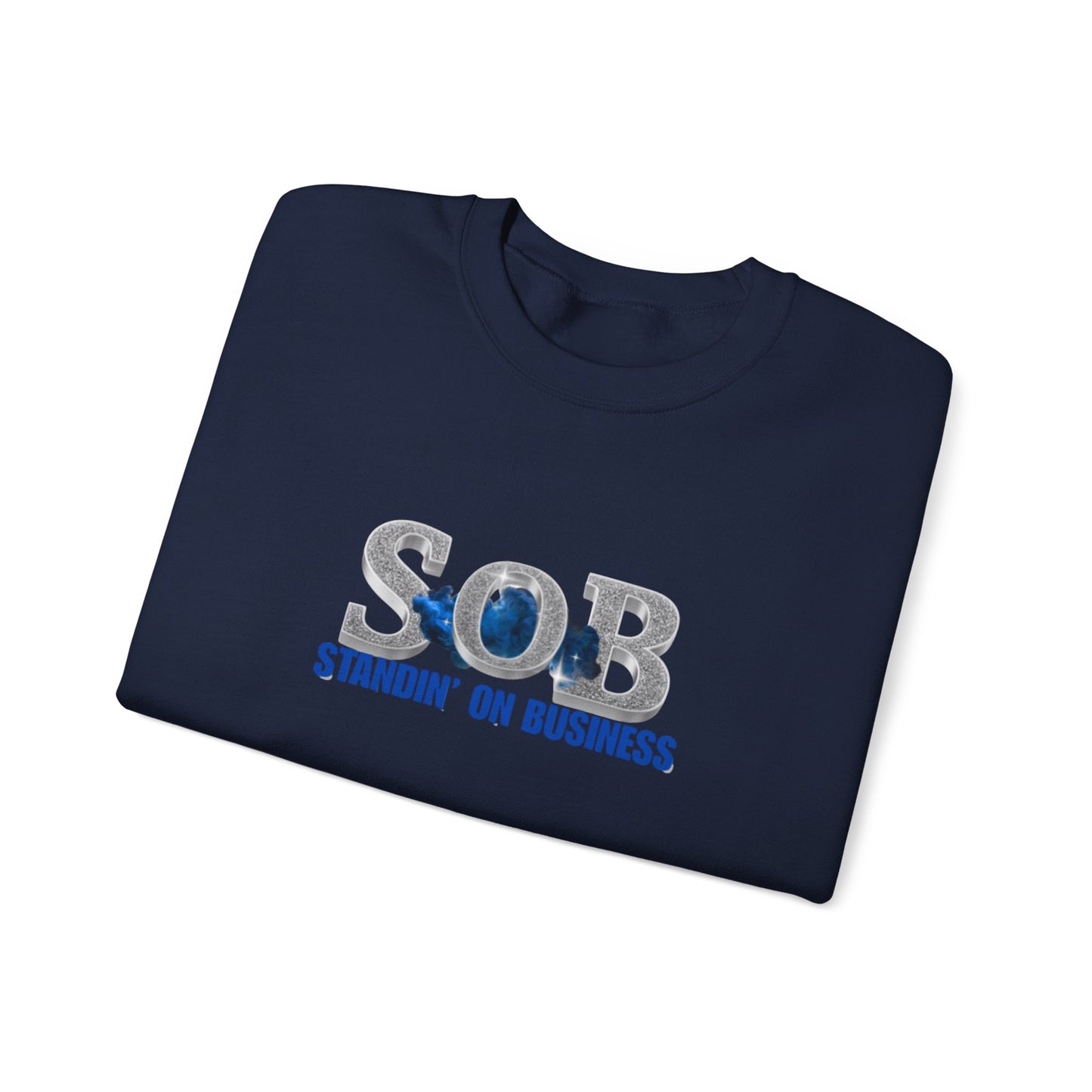 BLUE SOB PRESS ON SWEATER