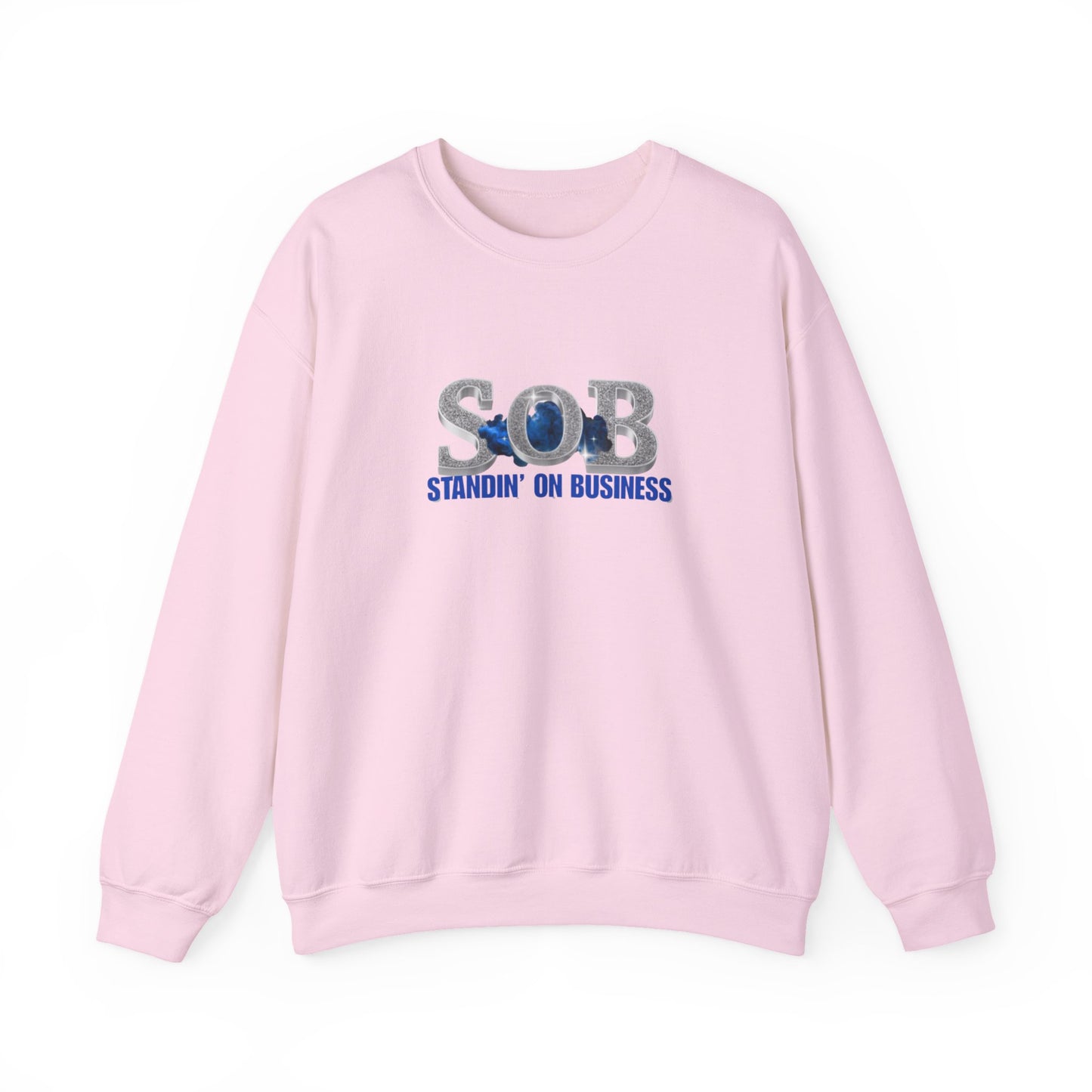 BLUE SOB PRESS ON SWEATER