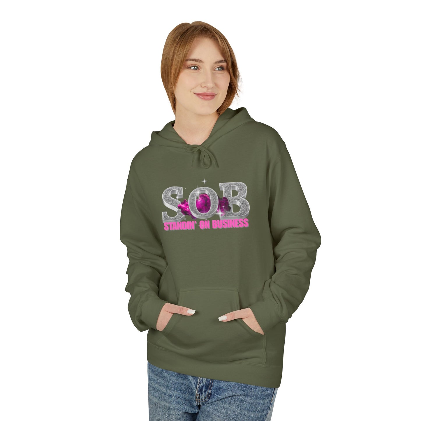 SOB PINK PRESS ON HOODIE