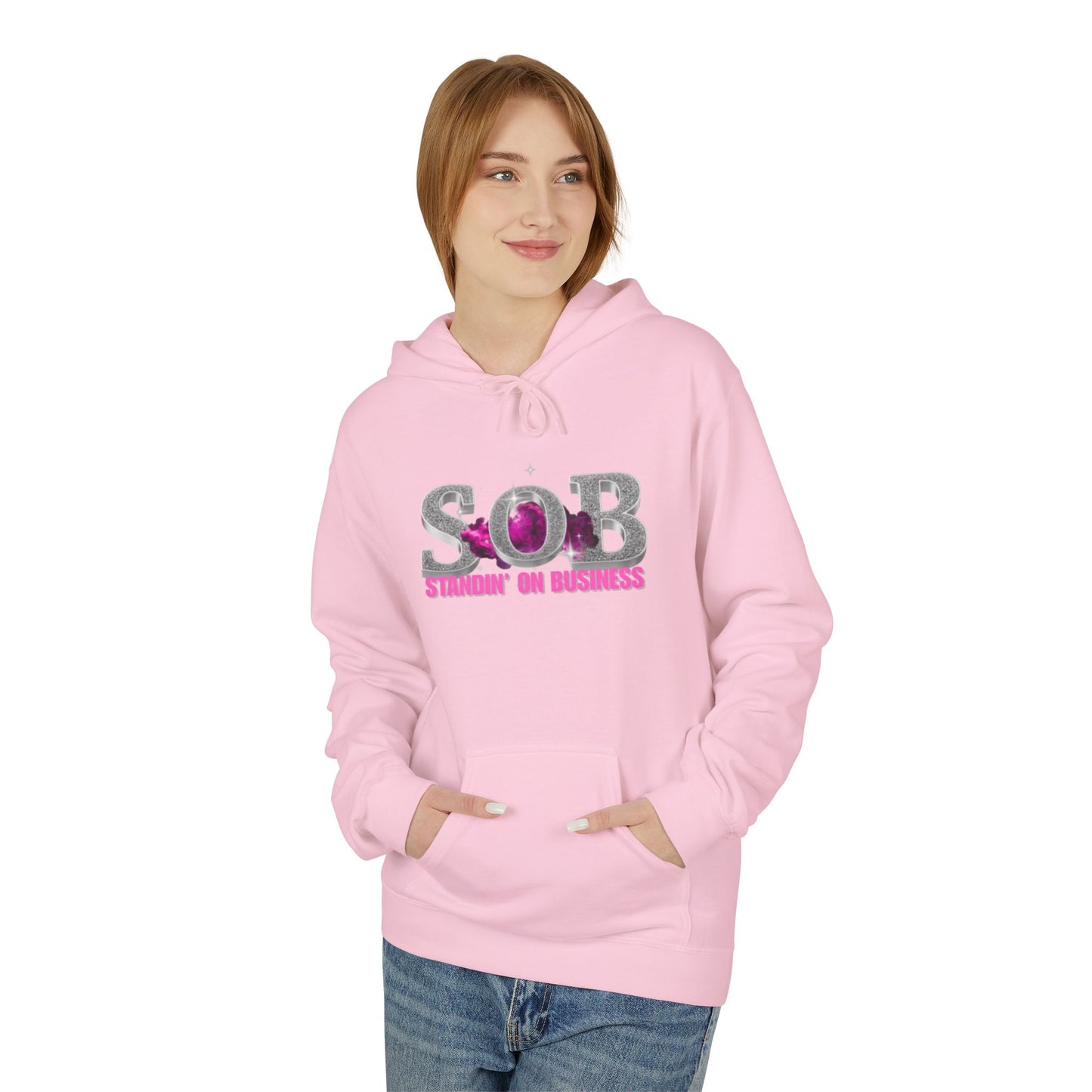 SOB PINK PRESS ON HOODIE