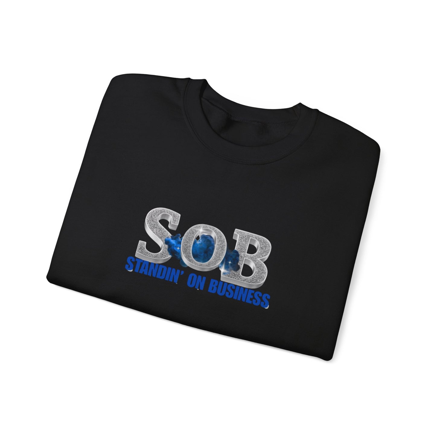 BLUE SOB PRESS ON SWEATER