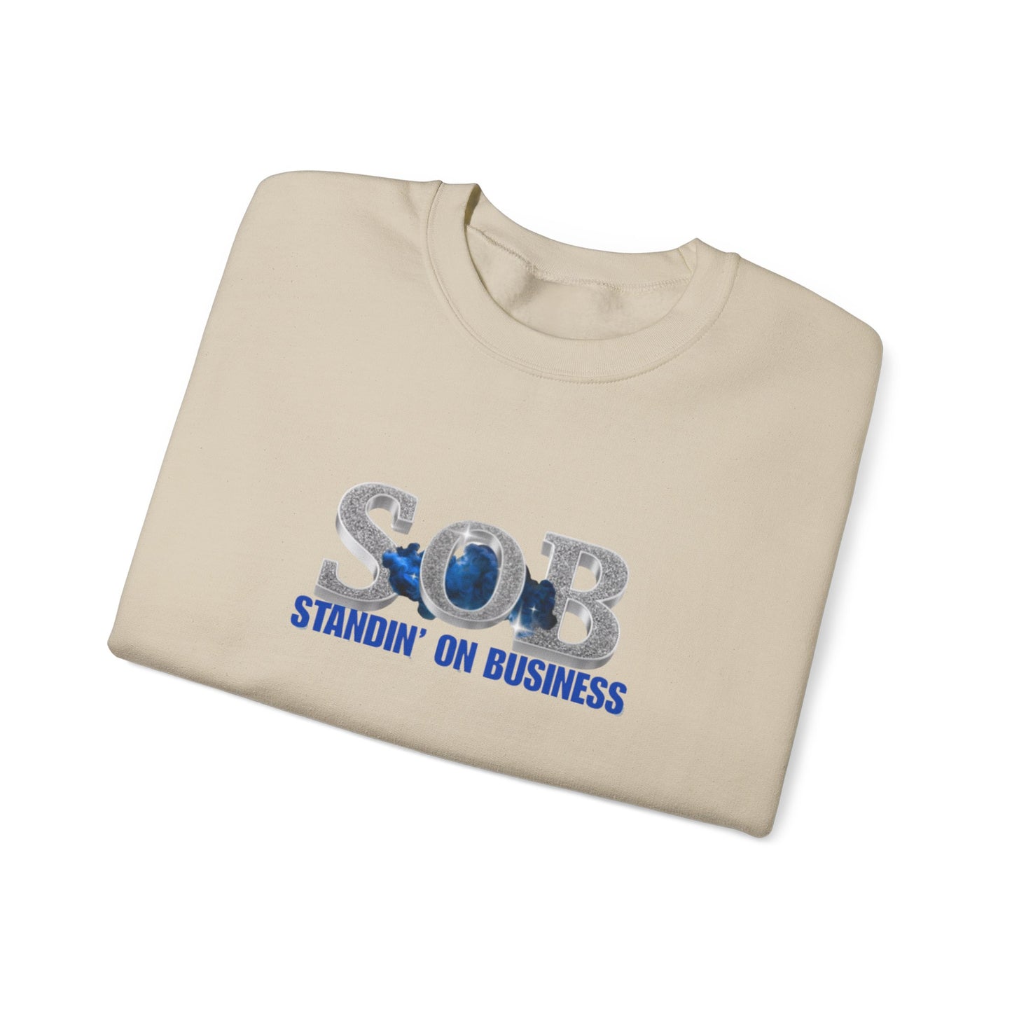 BLUE SOB PRESS ON SWEATER