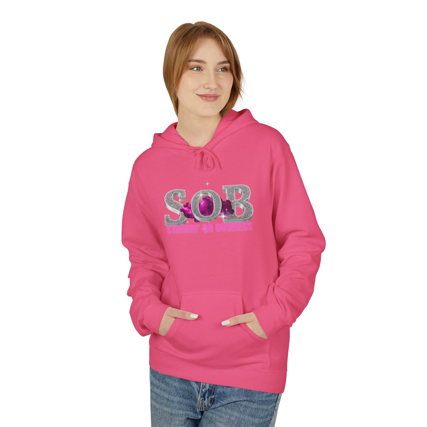 SOB PINK PRESS ON HOODIE