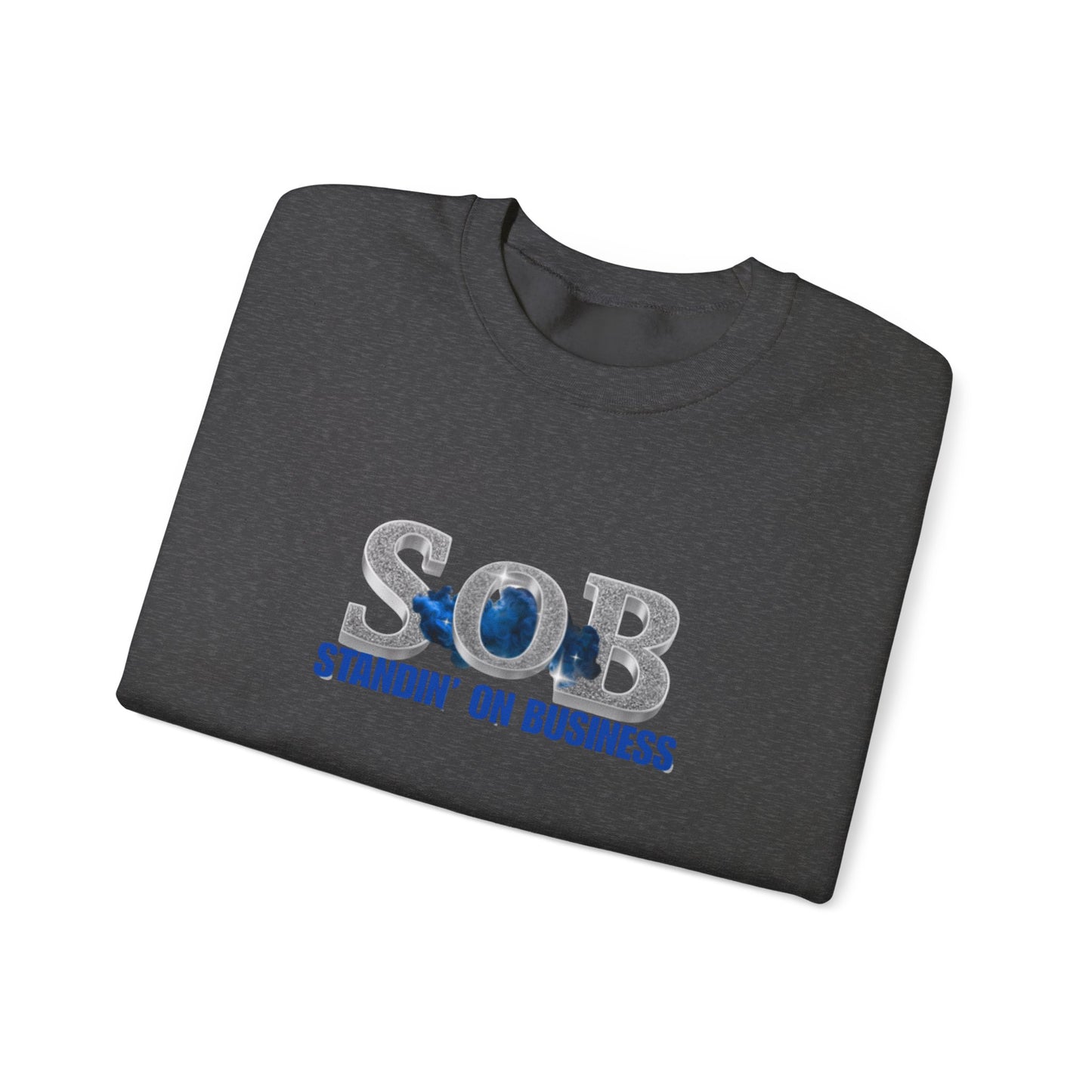 BLUE SOB PRESS ON SWEATER