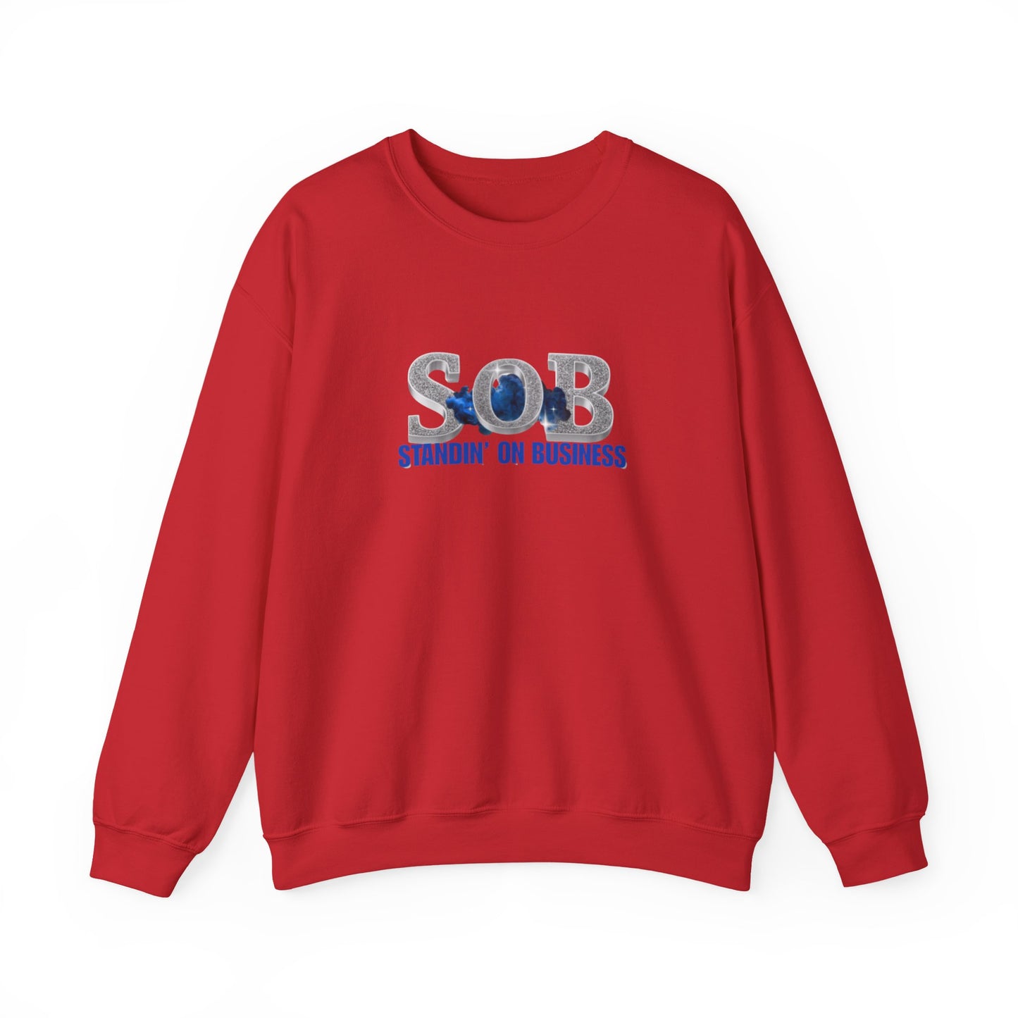 BLUE SOB PRESS ON SWEATER