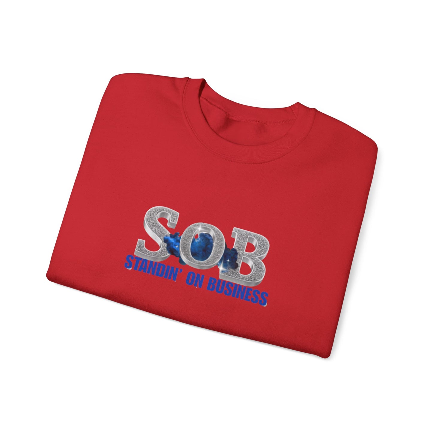 BLUE SOB PRESS ON SWEATER