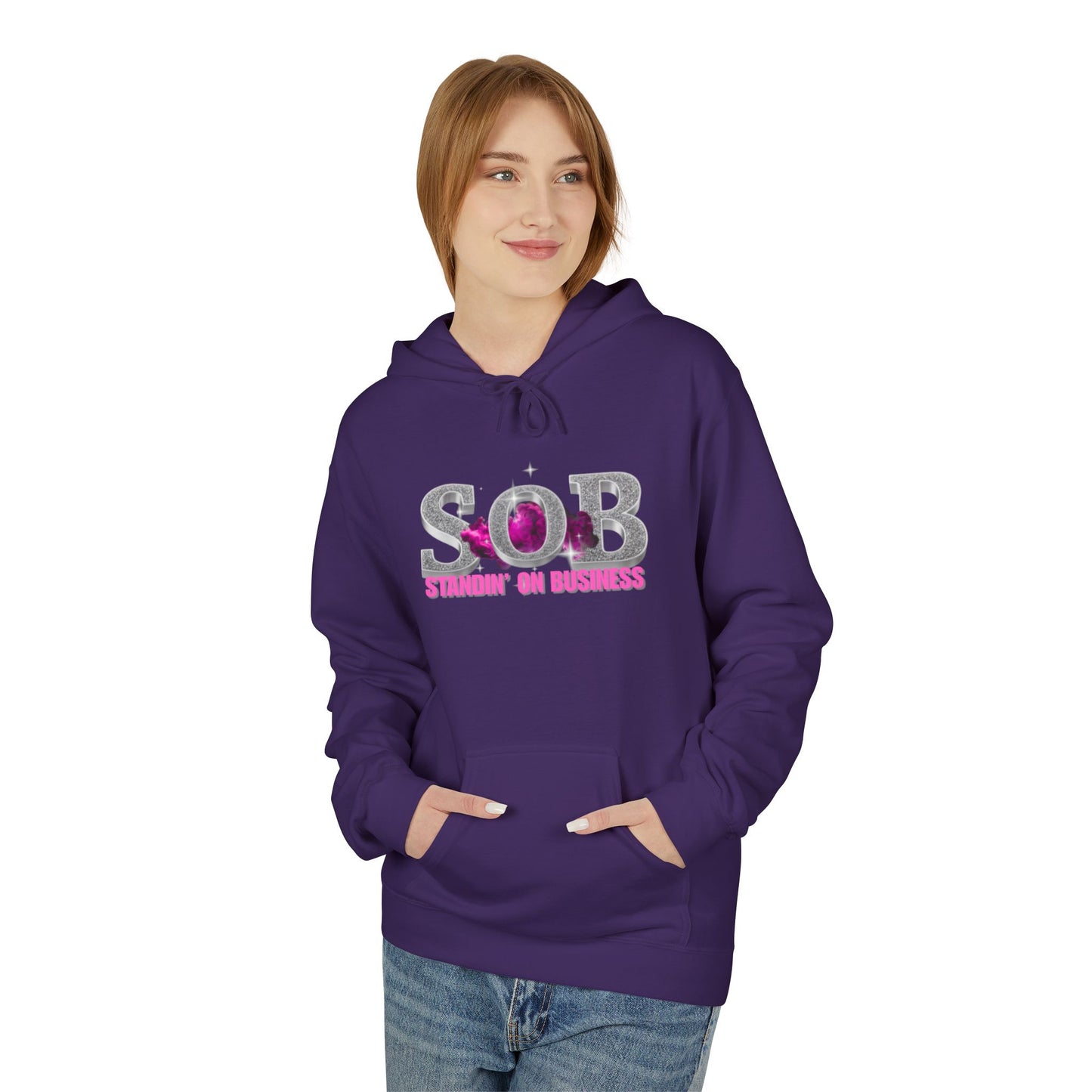 SOB PINK PRESS ON HOODIE