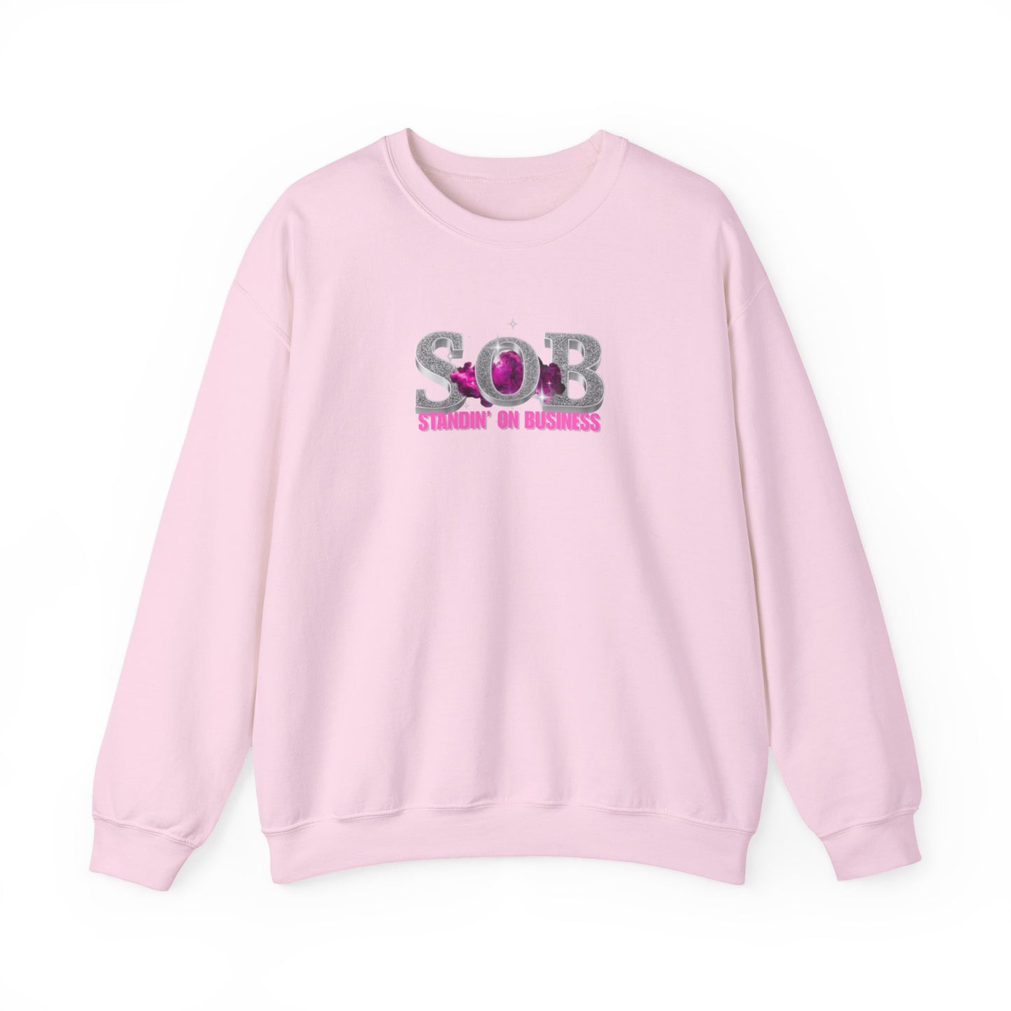 PINK SOB PRESS ON SWEATER
