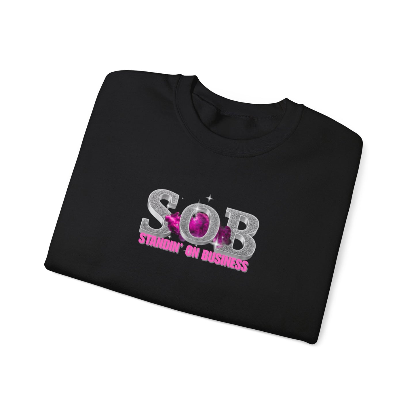 PINK SOB PRESS ON SWEATER