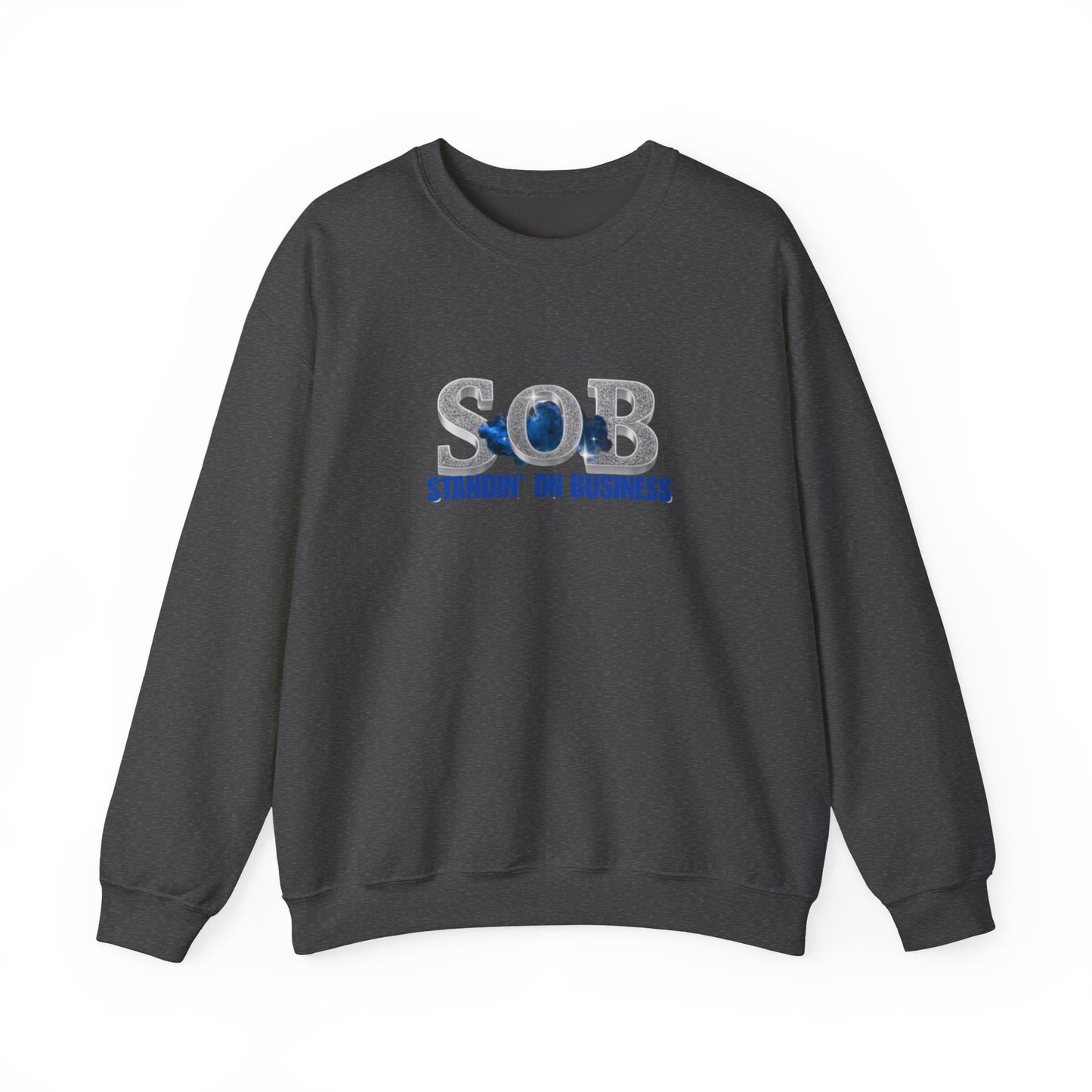 BLUE SOB PRESS ON SWEATER