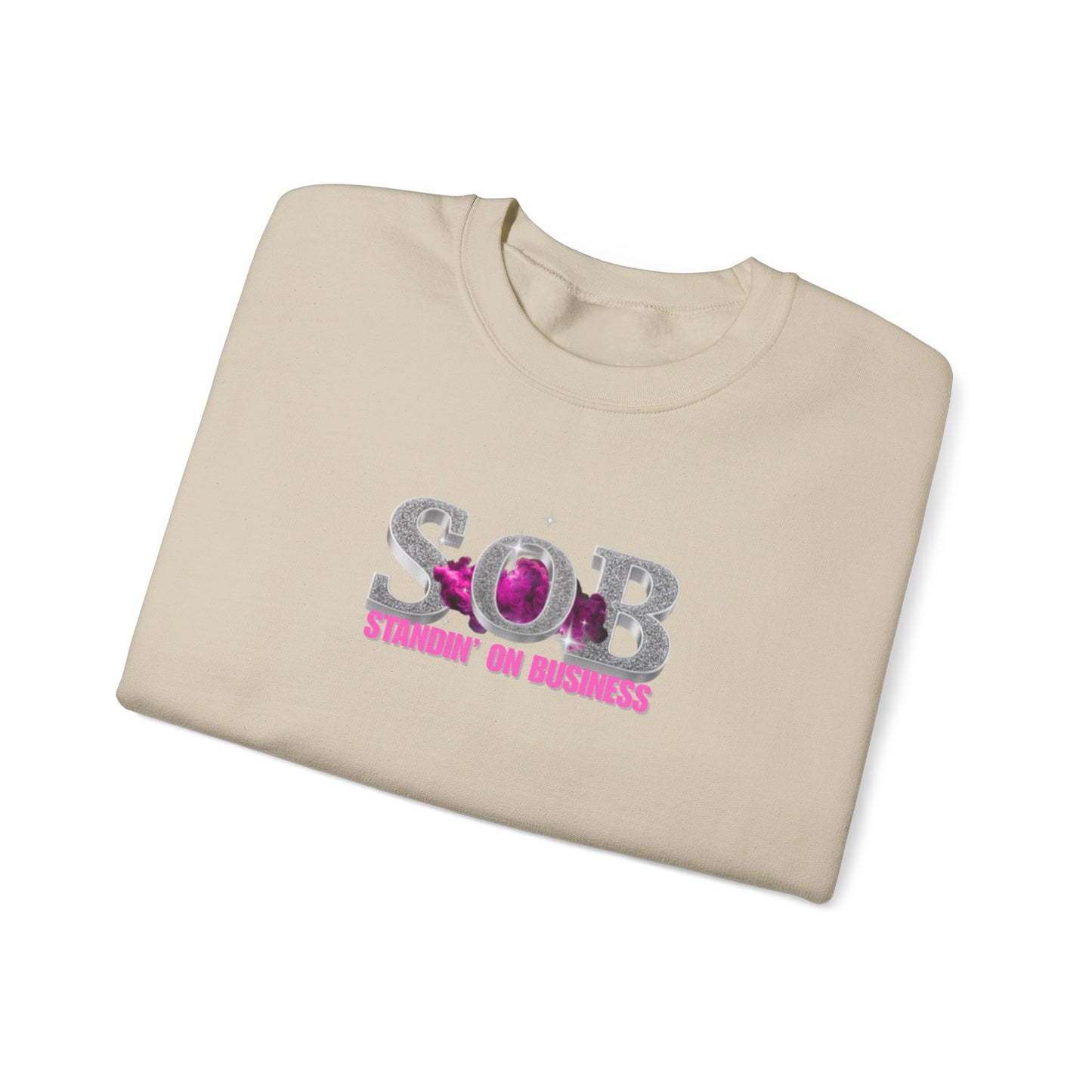 PINK SOB PRESS ON SWEATER