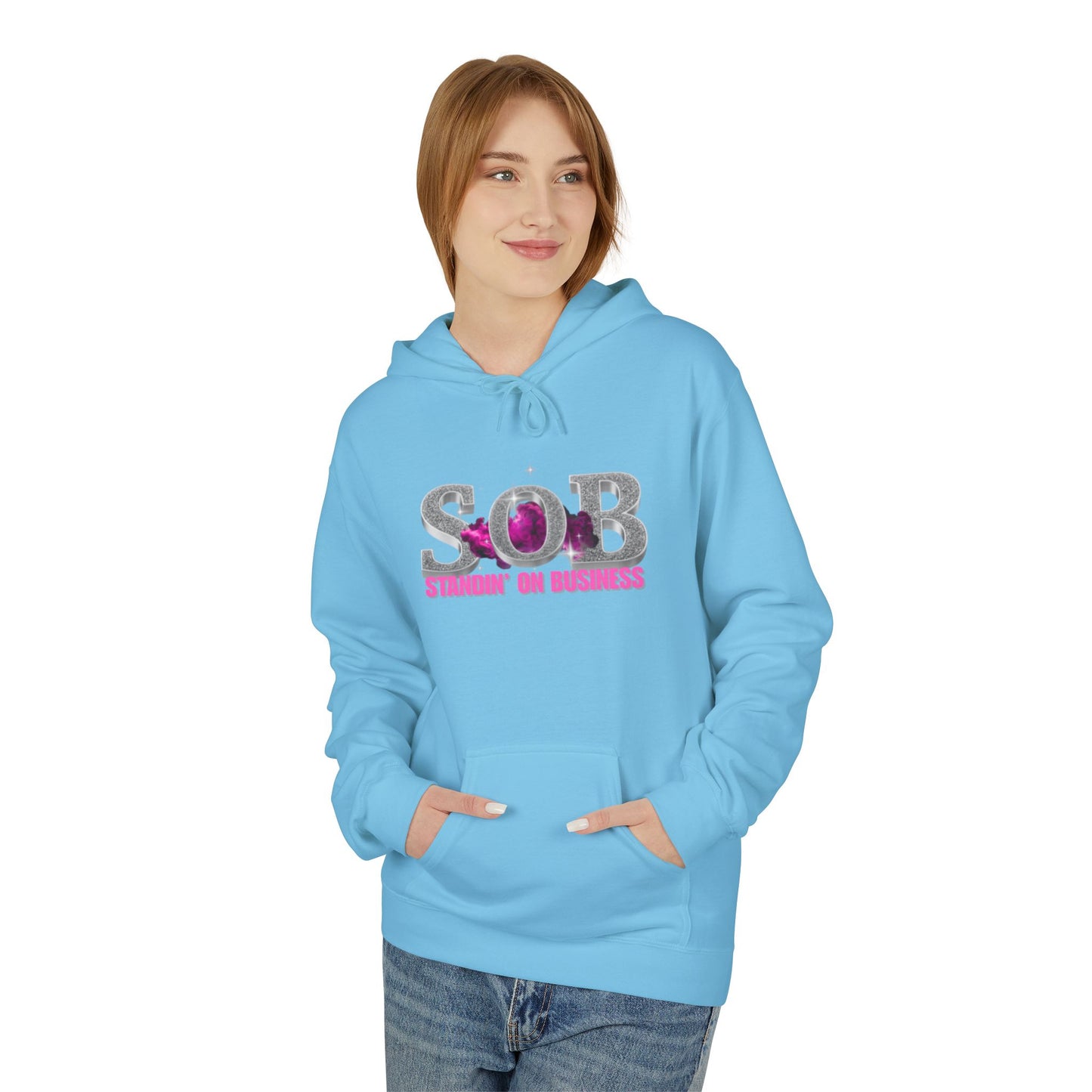 SOB PINK PRESS ON HOODIE