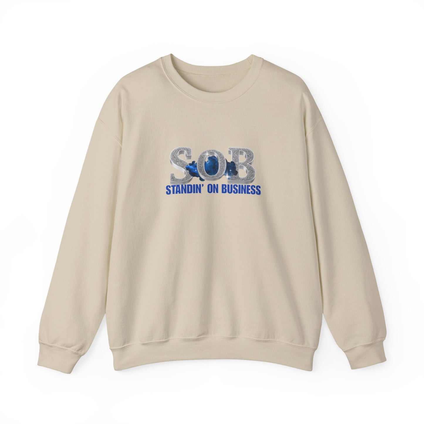 BLUE SOB PRESS ON SWEATER