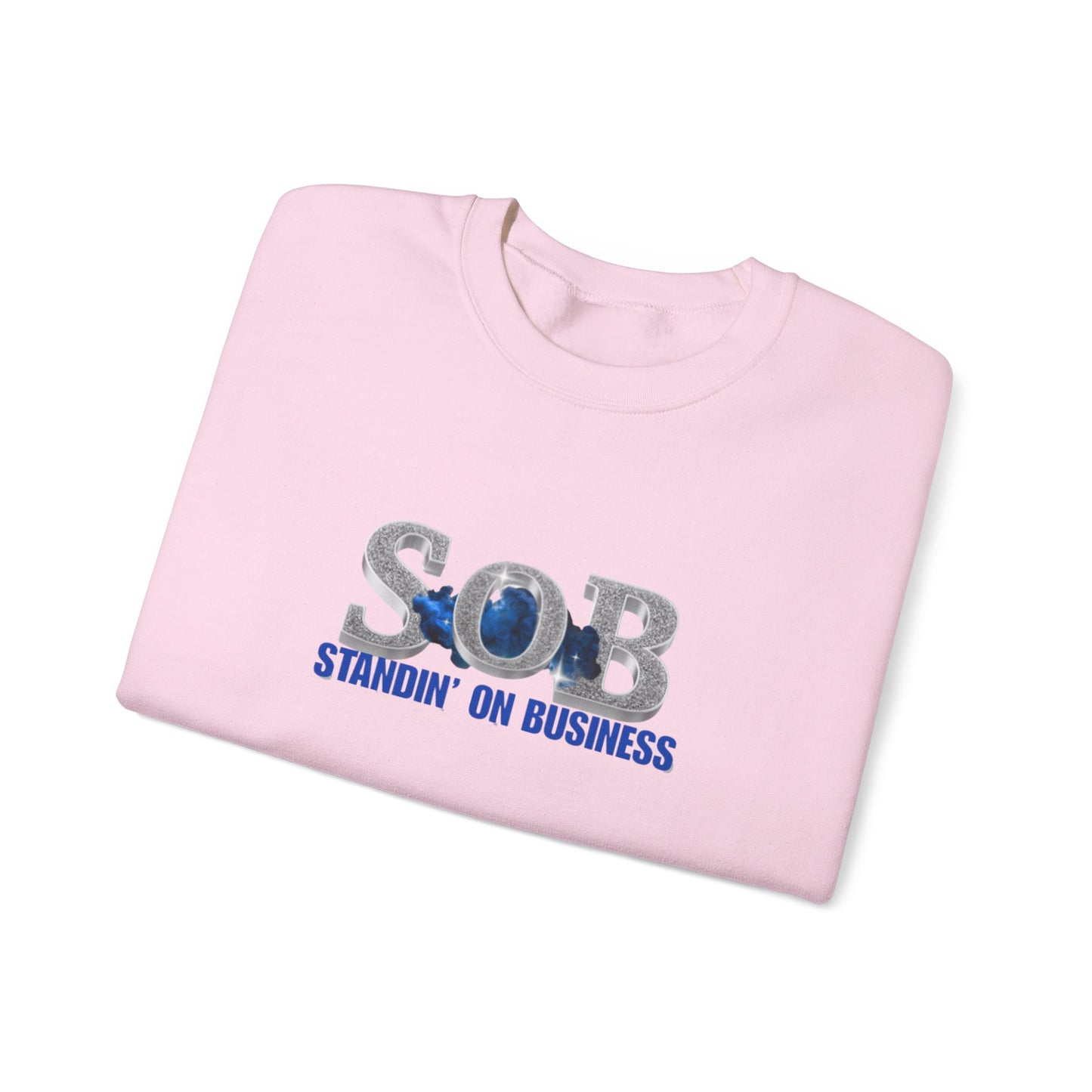 BLUE SOB PRESS ON SWEATER