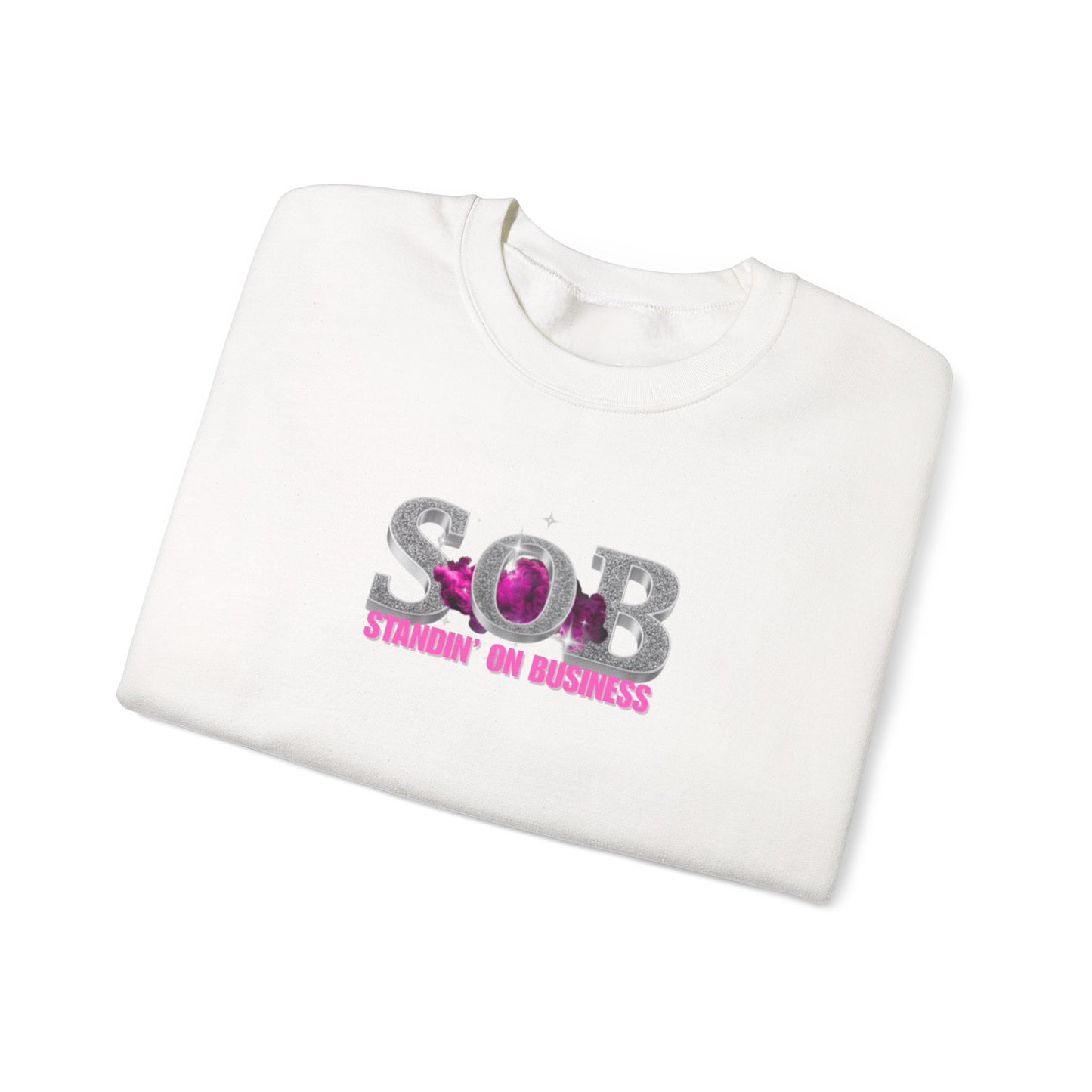 PINK SOB PRESS ON SWEATER