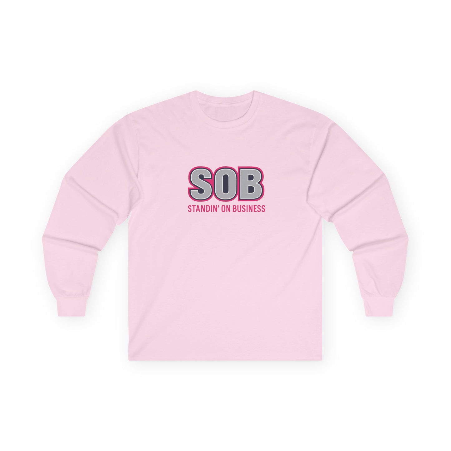 SOB PINK PRESS ON LONG SLEEVE T-SHIRT