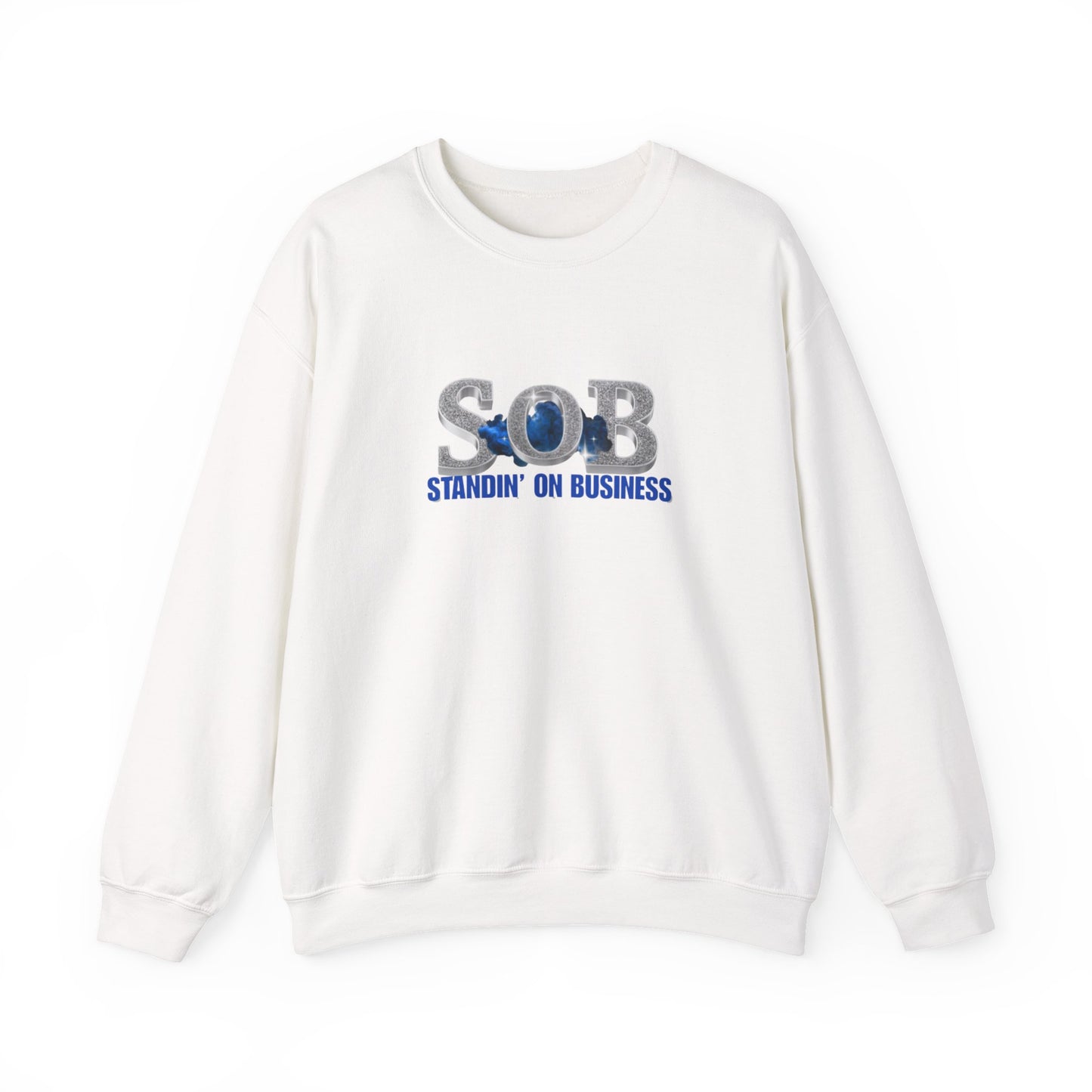 BLUE SOB PRESS ON SWEATER