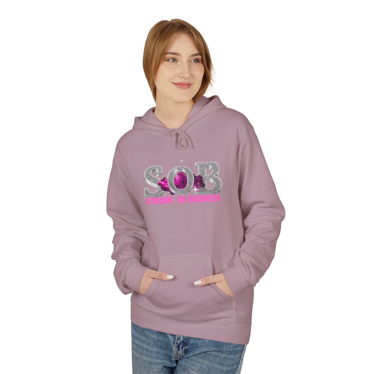 SOB PINK PRESS ON HOODIE