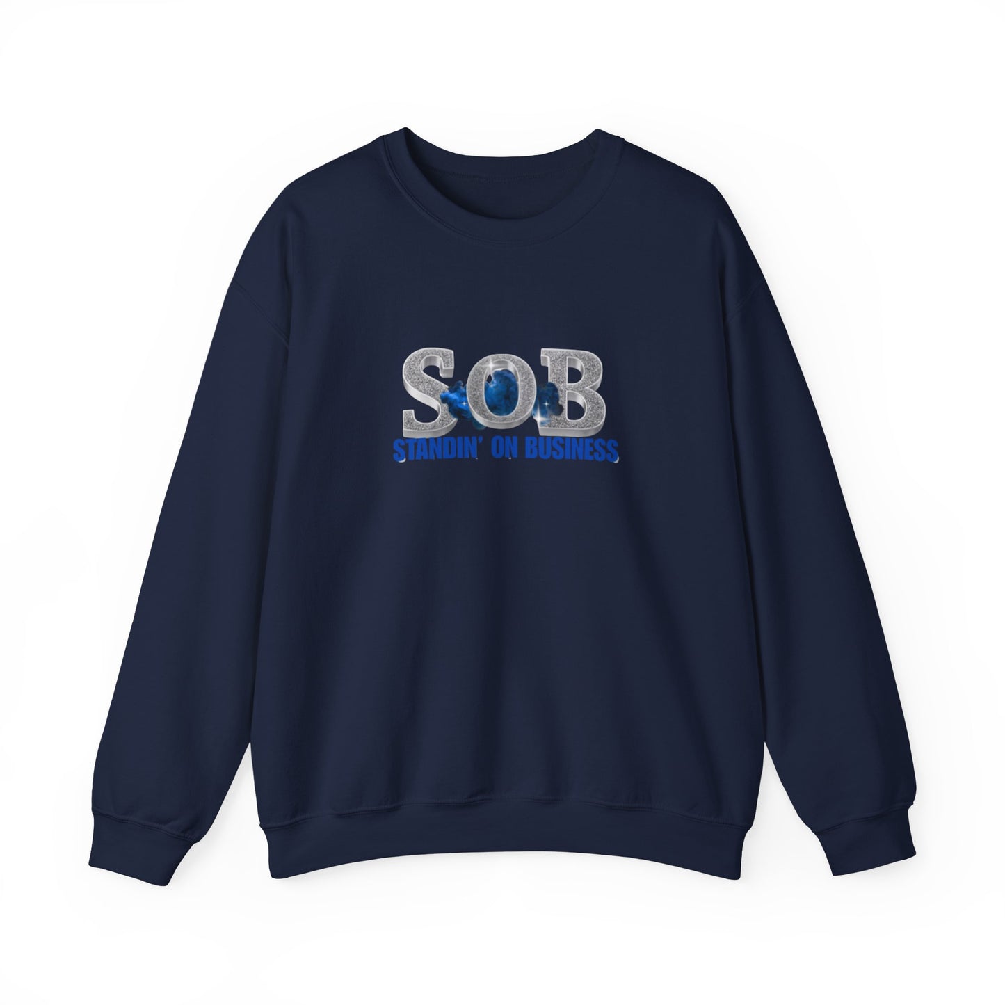 BLUE SOB PRESS ON SWEATER
