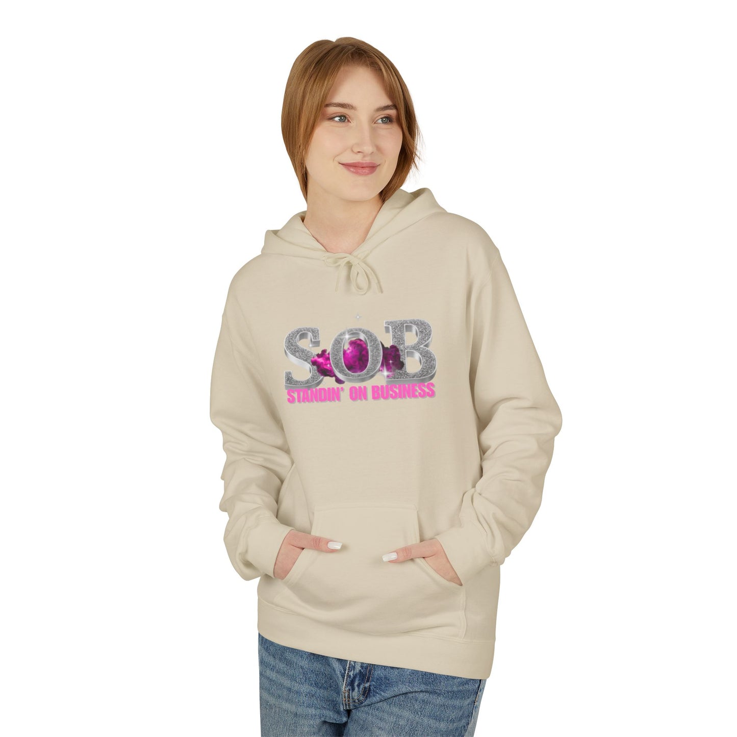 SOB PINK PRESS ON HOODIE