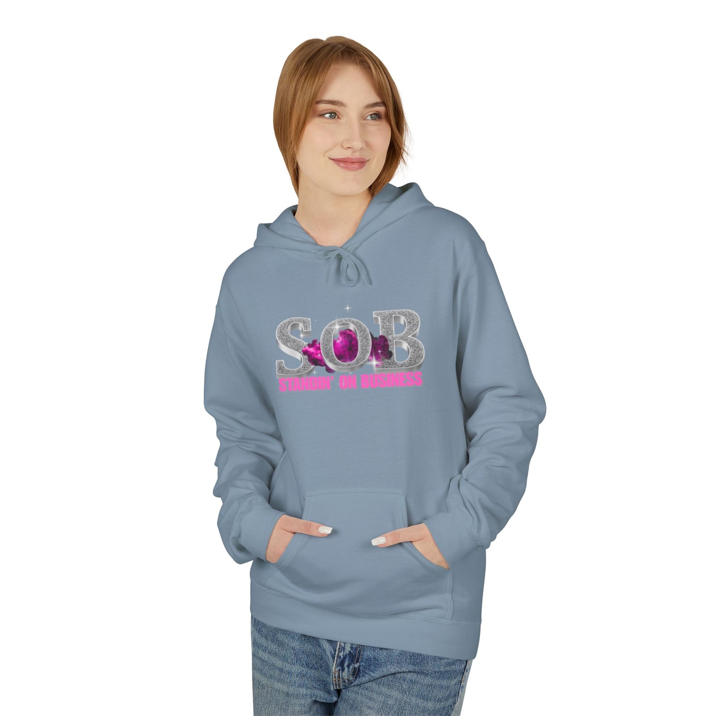 SOB PINK PRESS ON HOODIE