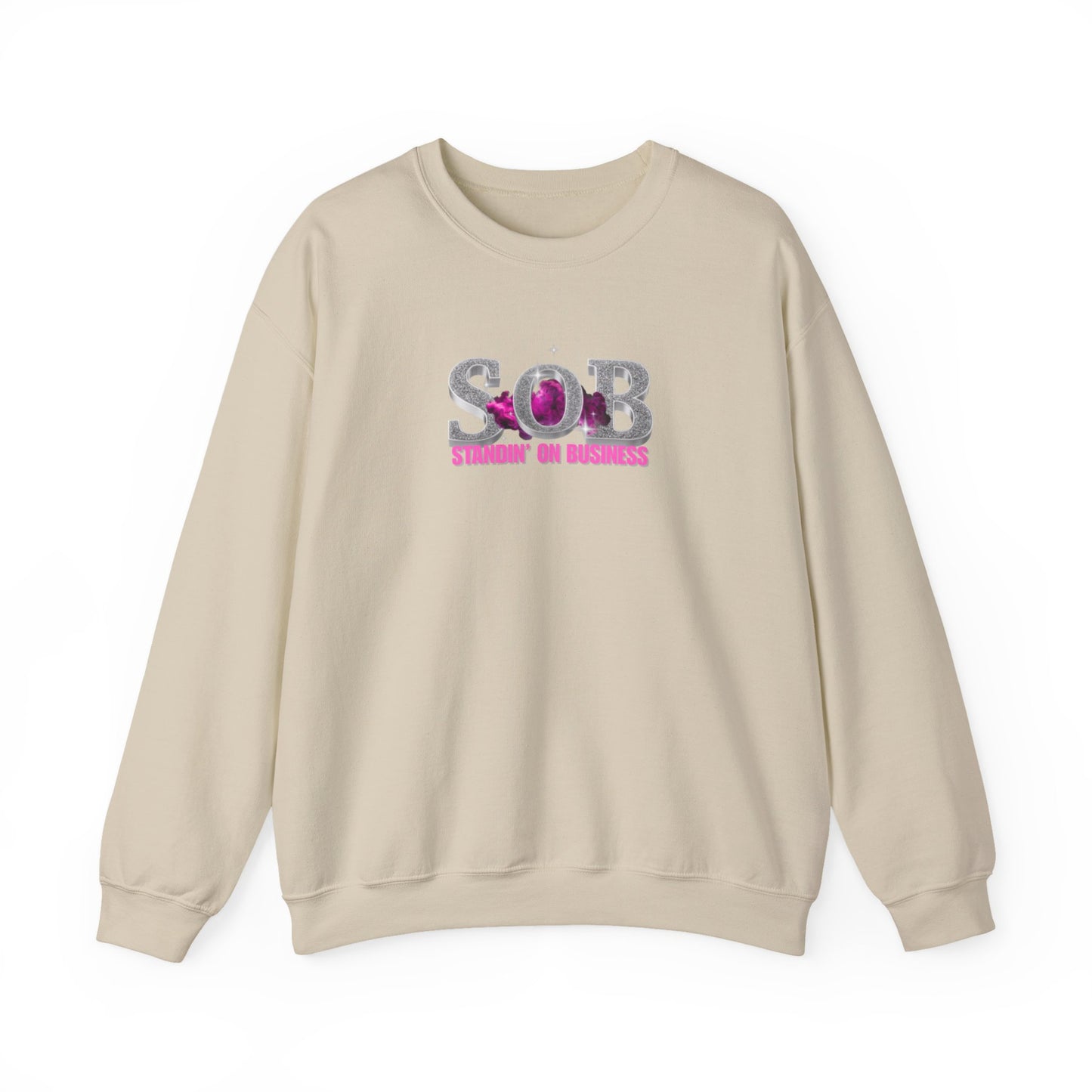 PINK SOB PRESS ON SWEATER