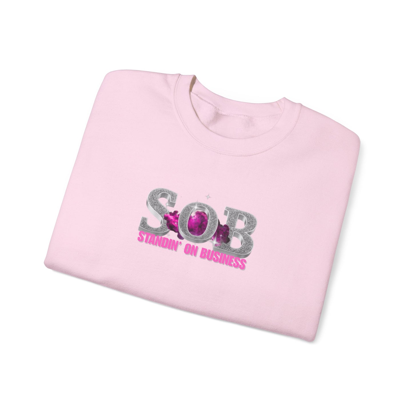 PINK SOB PRESS ON SWEATER
