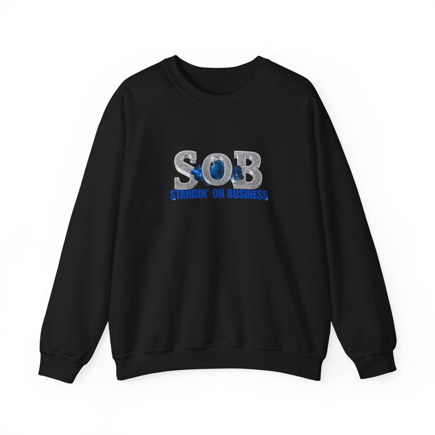 BLUE SOB PRESS ON SWEATER