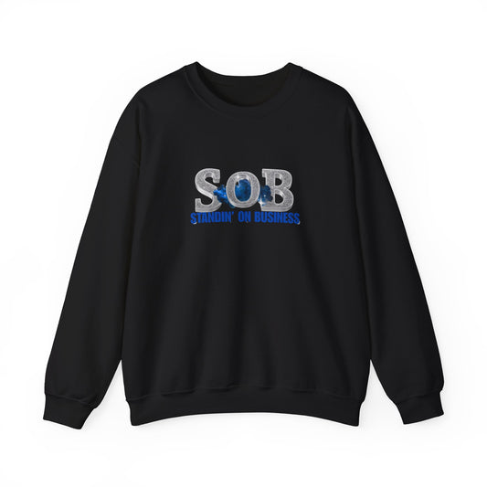 BLUE SOB PRESS ON SWEATER
