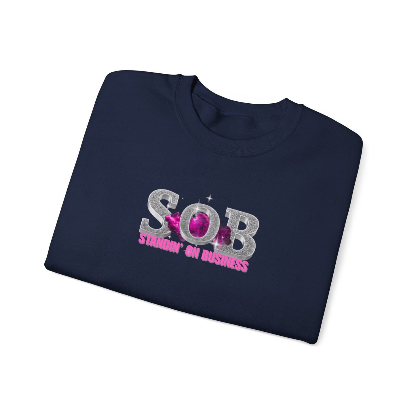 PINK SOB PRESS ON SWEATER