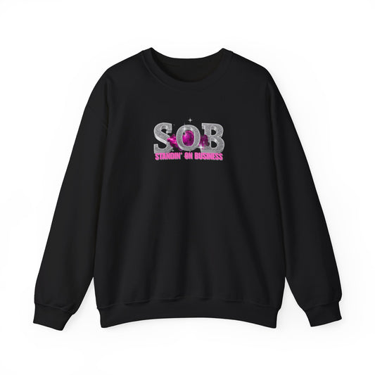 PINK SOB PRESS ON SWEATER