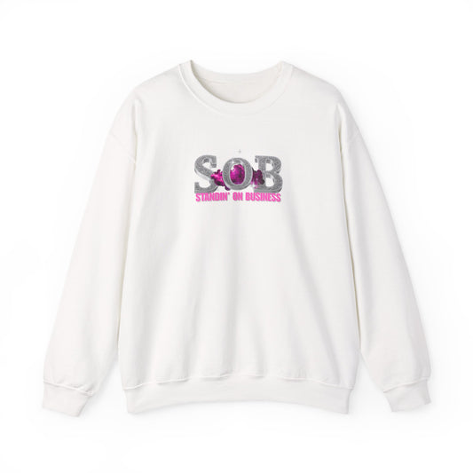 PINK SOB PRESS ON SWEATER